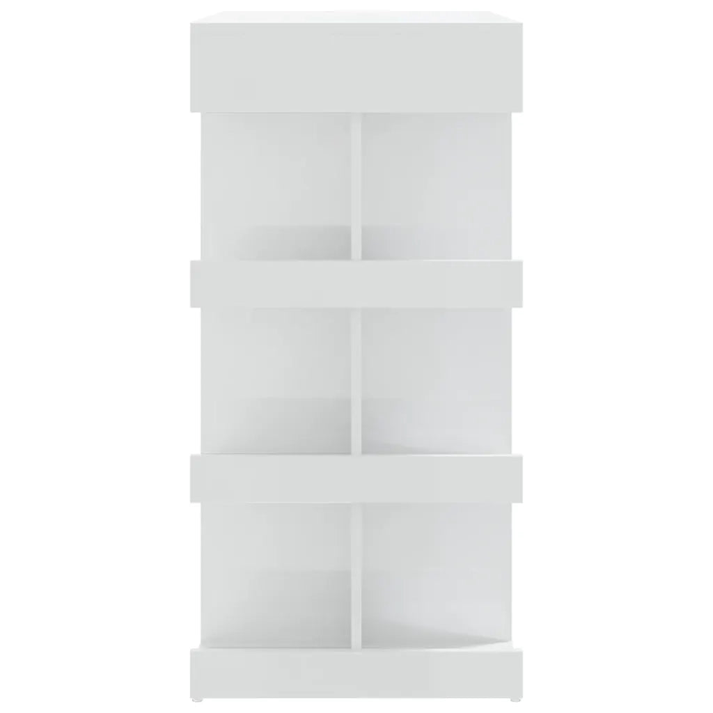 Tavolo da Bar con Ripiani Bianco Lucido 100x50x101,5 cm 809455