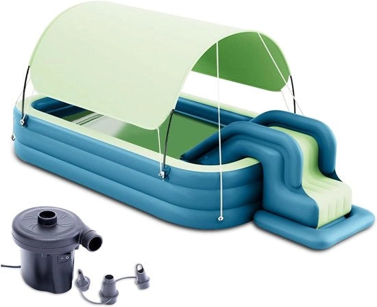Piscina per Bambini Ergocar Piscina Opzionale per Bambini con Scivolo e Ombrellone per Piccoli Bambini Giardino Esterno Piscina per Bambini 

Modello: 
Capacità: 
Dimensioni: 
Peso: 
Materiali: 
Età consigliata: 
Garanzia: