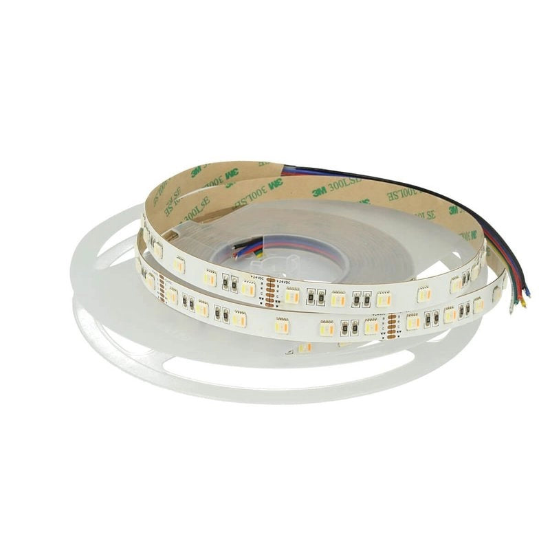 24V Bobina Striscia Striscia Led RGB + CCT 5 Colori Canali 23W/M RGB+W+WW 5 Metri