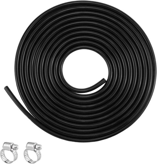 Siliconen Onderdrukslang 3 mm per Auto, Resistente a Alta Temperatura, Nero con Viti.