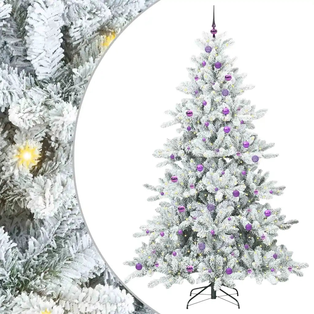 Albero di Natale Artificiale con Rami Pieghevoli Bianco 240 cm 3397750