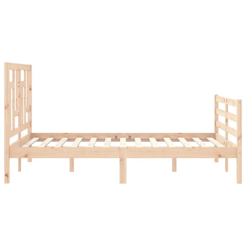 Giroletto con Testiera-Struttura Letto con testiera 120x200 cm in Legno Massello 385096