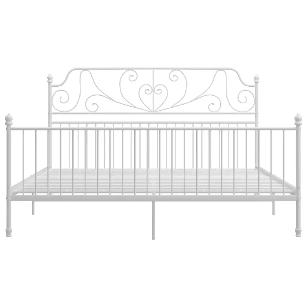 Giroletto-Struttura Letto Bianco in Metallo 180x200 cm 179708