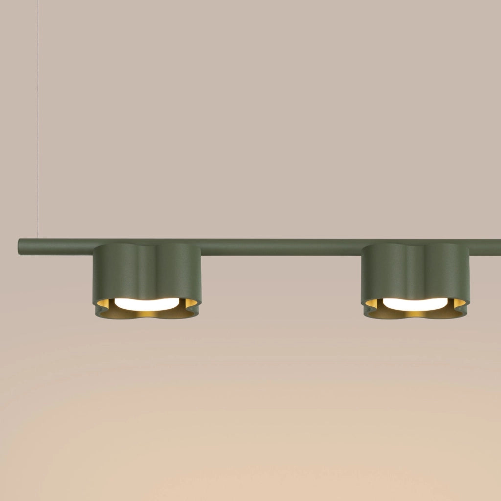 Lampadario OVIO 4 verde oliva Gx53