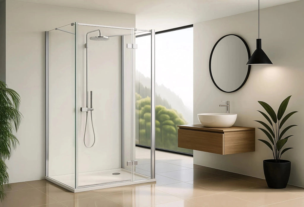 Cabina Doccia Rea Atlas 100x80 Chrome destra