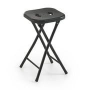 Sgabello da bagno GEDY in acciaio inox richiudibile colore Nero