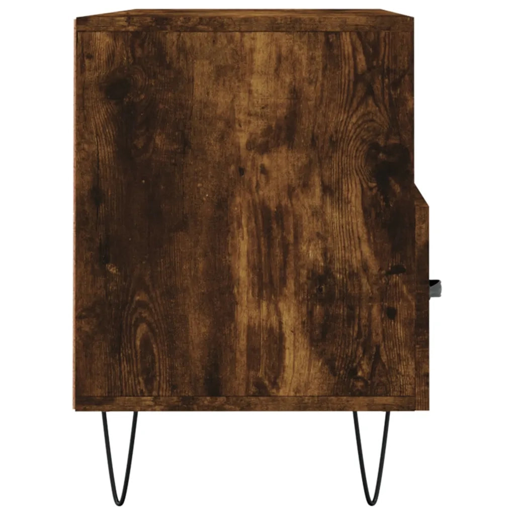 Mobile Porta TV-Mobile per TV-Credenza TV Rovere Fumo 102x36x50 cm in Legno Multistrato 128727