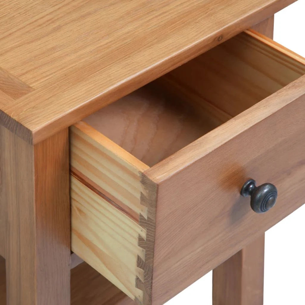 Comodino cassettiera mobile da camera da letto 36 x 30 x 47 cm legno massello di rovere 1402182