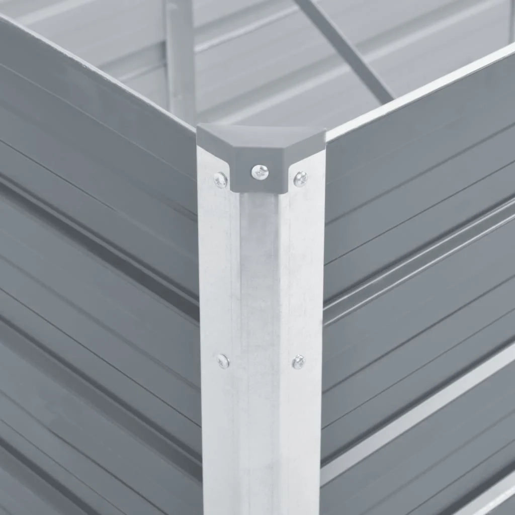 Fioriera rialzata per piante e fiori acciaio zincato 240 x 80 x 77 cm grigio 02_0001105