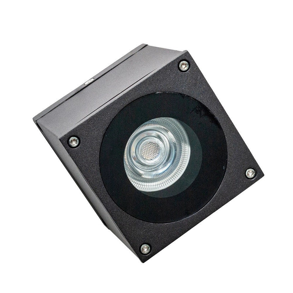 Trade Shop - Faretto Plafoniera Soffitto Led Gu10 Lampada Quadrata Esterno Impermeabile Ip65 -