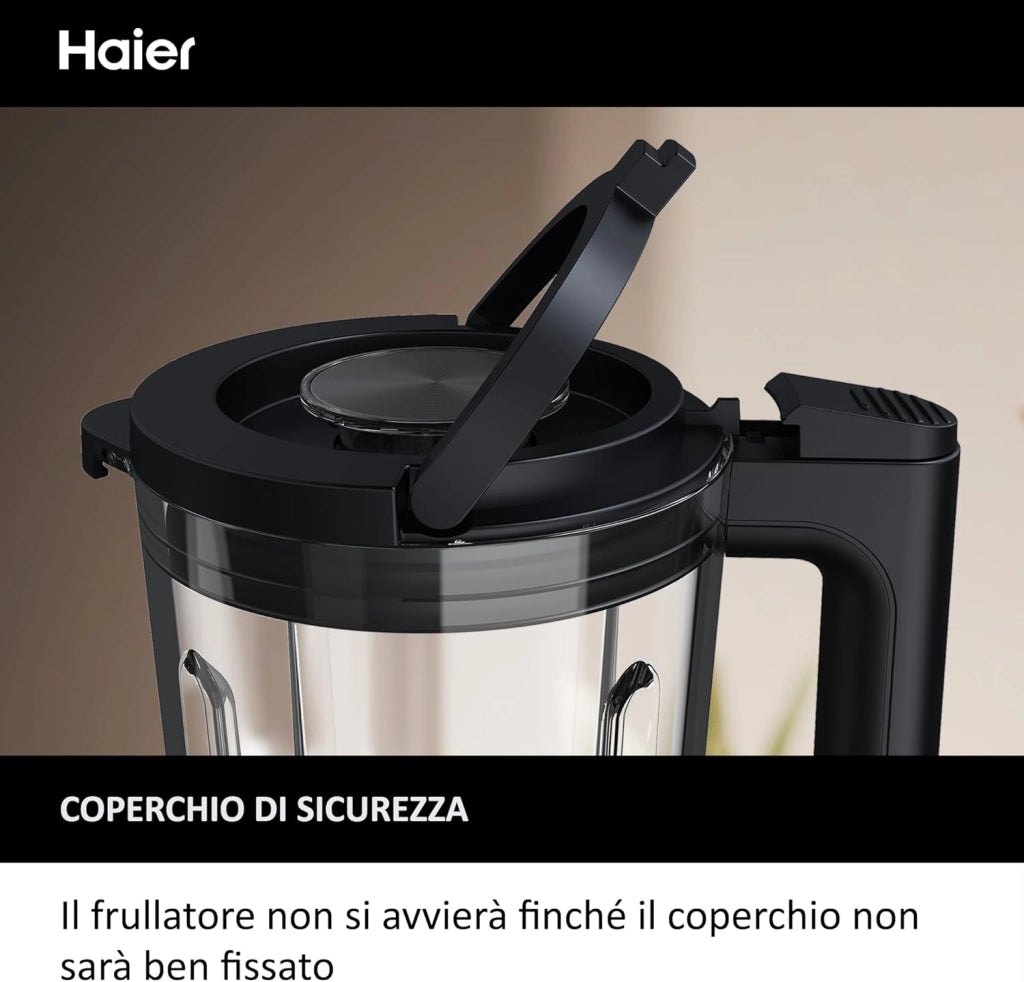 Frullatore I-Master Serie 5, Funzione Ice Crush, Smoothie, 5 velocità variabili, pulizia automatica, caraffa in vetro da 1,7 L, Personal Jug 0,6 1200 W [Nero]
