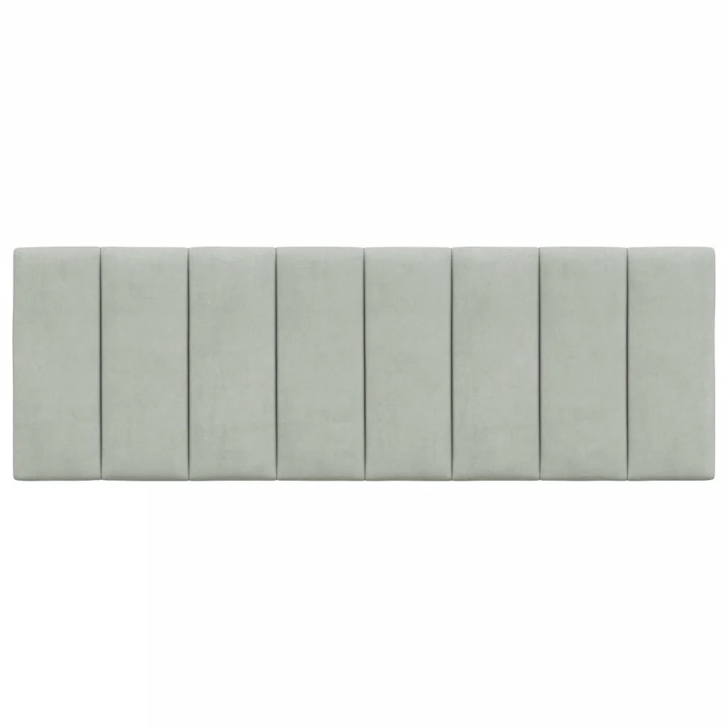 Cuscino Testiera Hanko Grigio Chiaro 140 cm in Velluto 374669