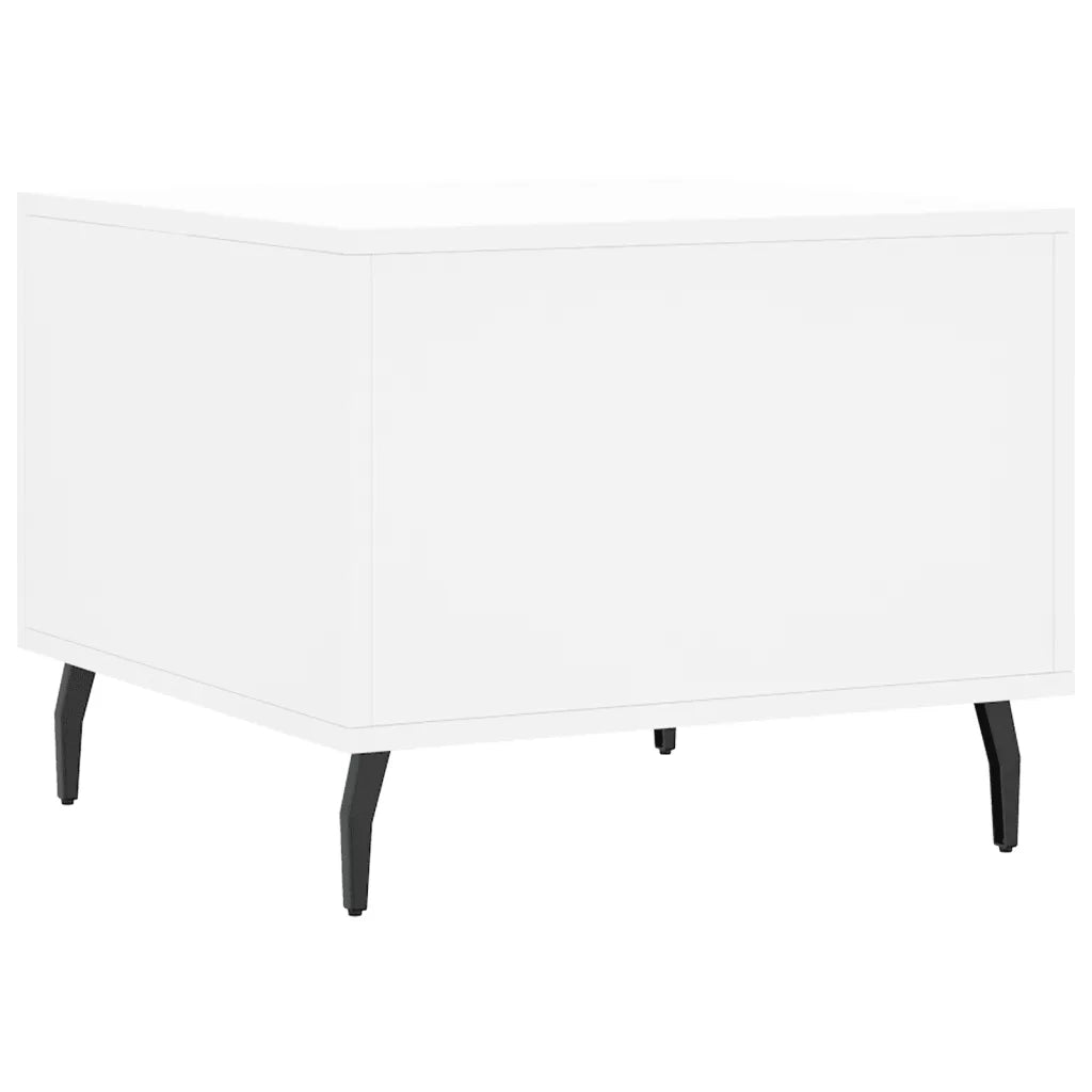 2 pz Tavolini da salotto | Tavolino da caff¨¨ | Tavolino da Soggiorno Bianchi 50x50x40 cm Legno Multistrato