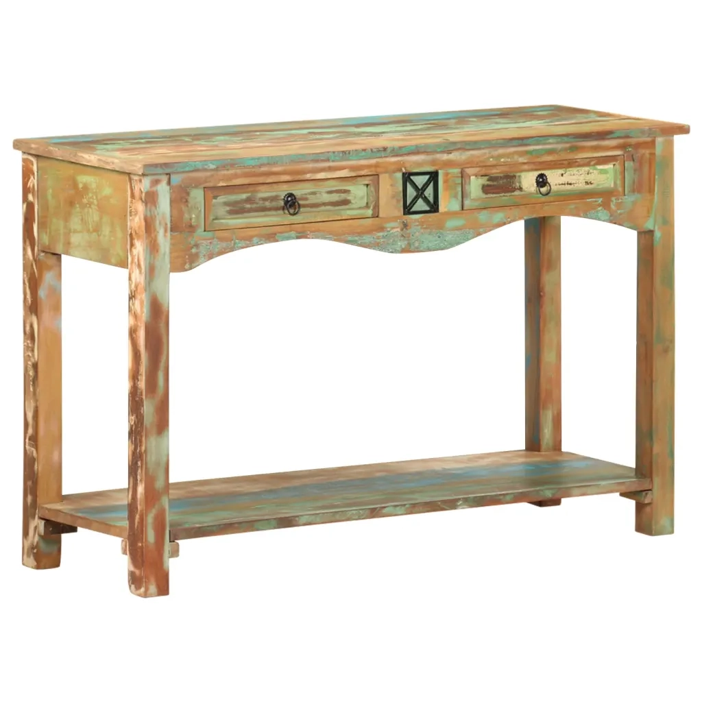 Tavolo Consolle 120x40x75 cm in Legno Massello di Recupero 247925