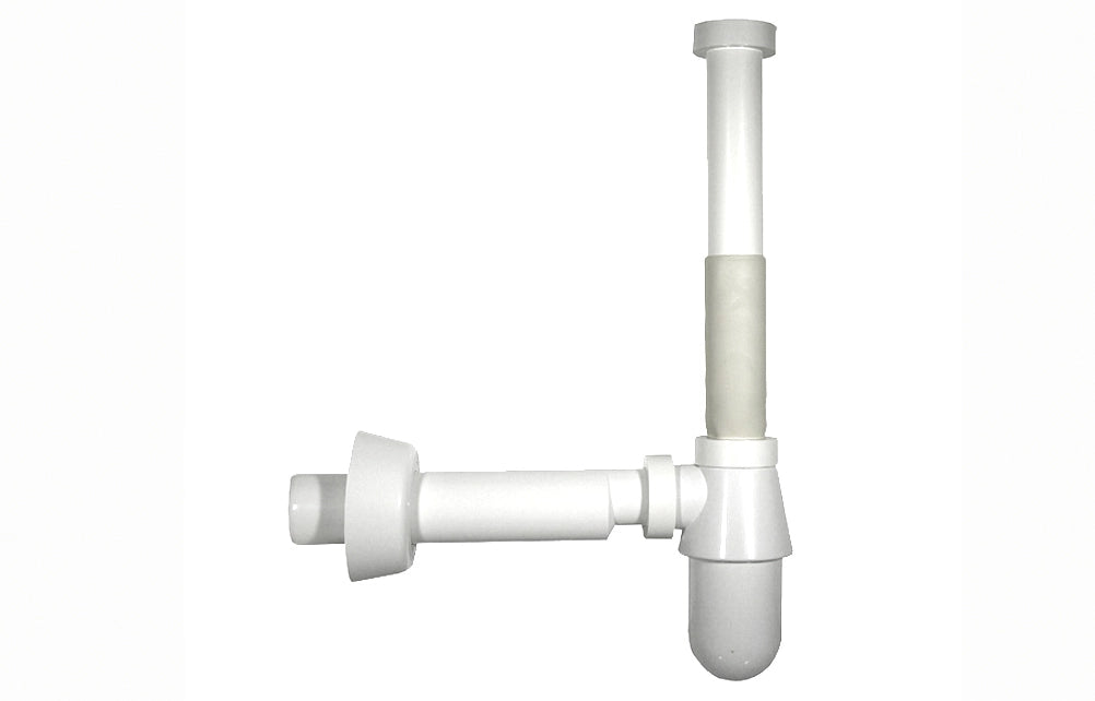 SIFONE A BOTTIGLIA MONSTER SENZA PILETTA BIANCO- 11/4  32 x 250 mm.- BONOM- pezzi 1
