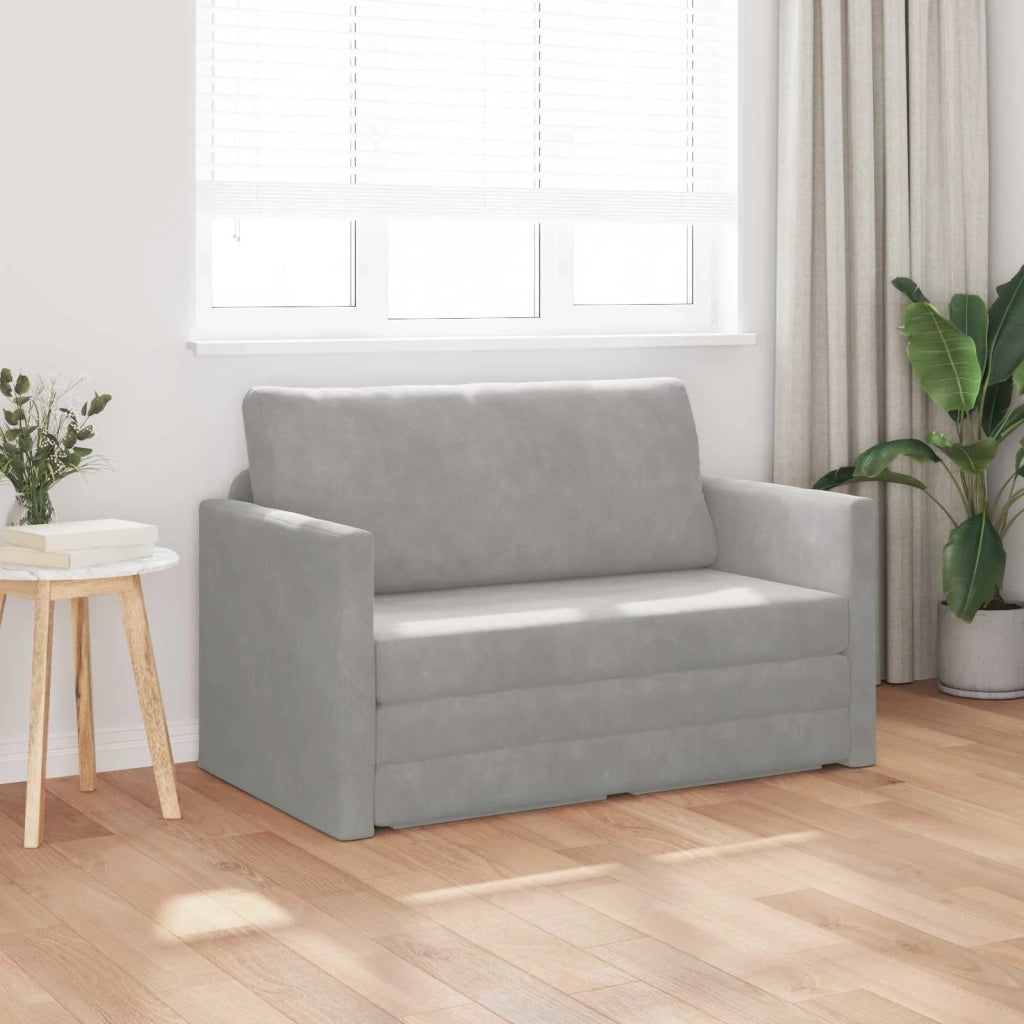 Divano letto Grigio chiaro 124 x 71 x 78 cm Velluto 4106702