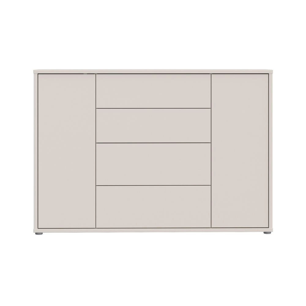 Madia Medea con 4 cassetti e 2 ante cashmere 144x35x99 – Stile e funzionalità