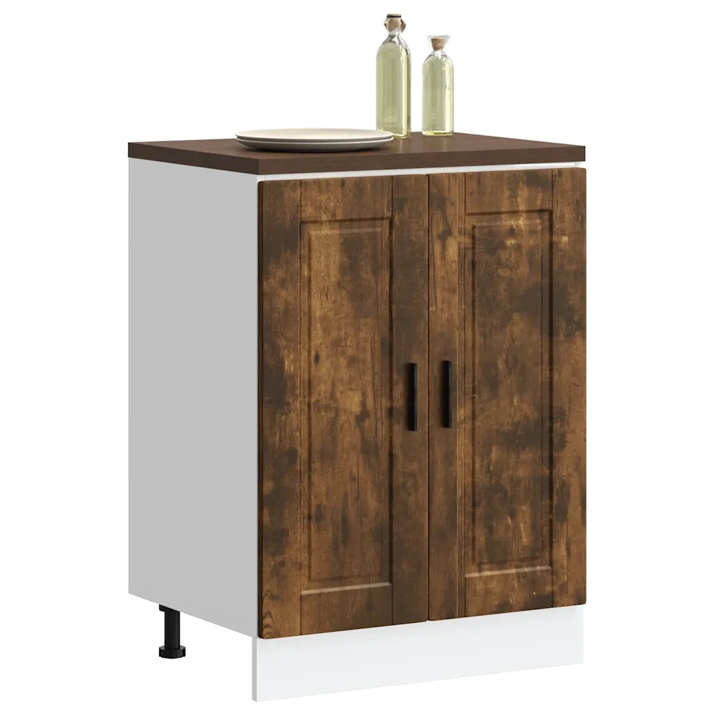 Base da Cucina-Mobile Base da Cucina Porto Rovere Fumo in Legno Multistrato 881002