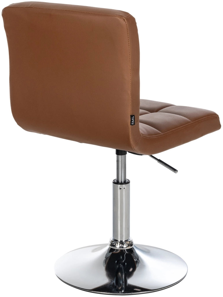 Sedia lounge Palma V2 in similpelle marrone chiaro