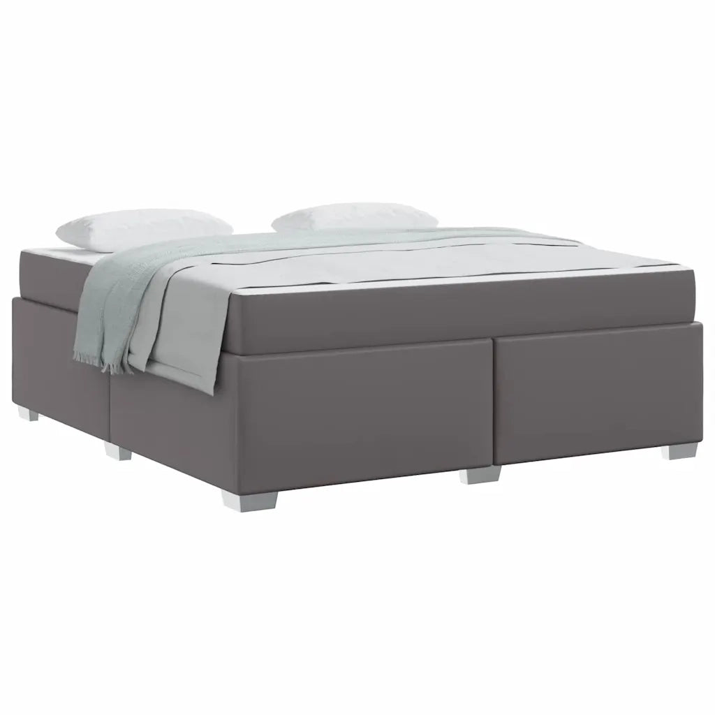 vidaXL Struttura del letto Grigio 180 x 200 cm Pelle sintetica