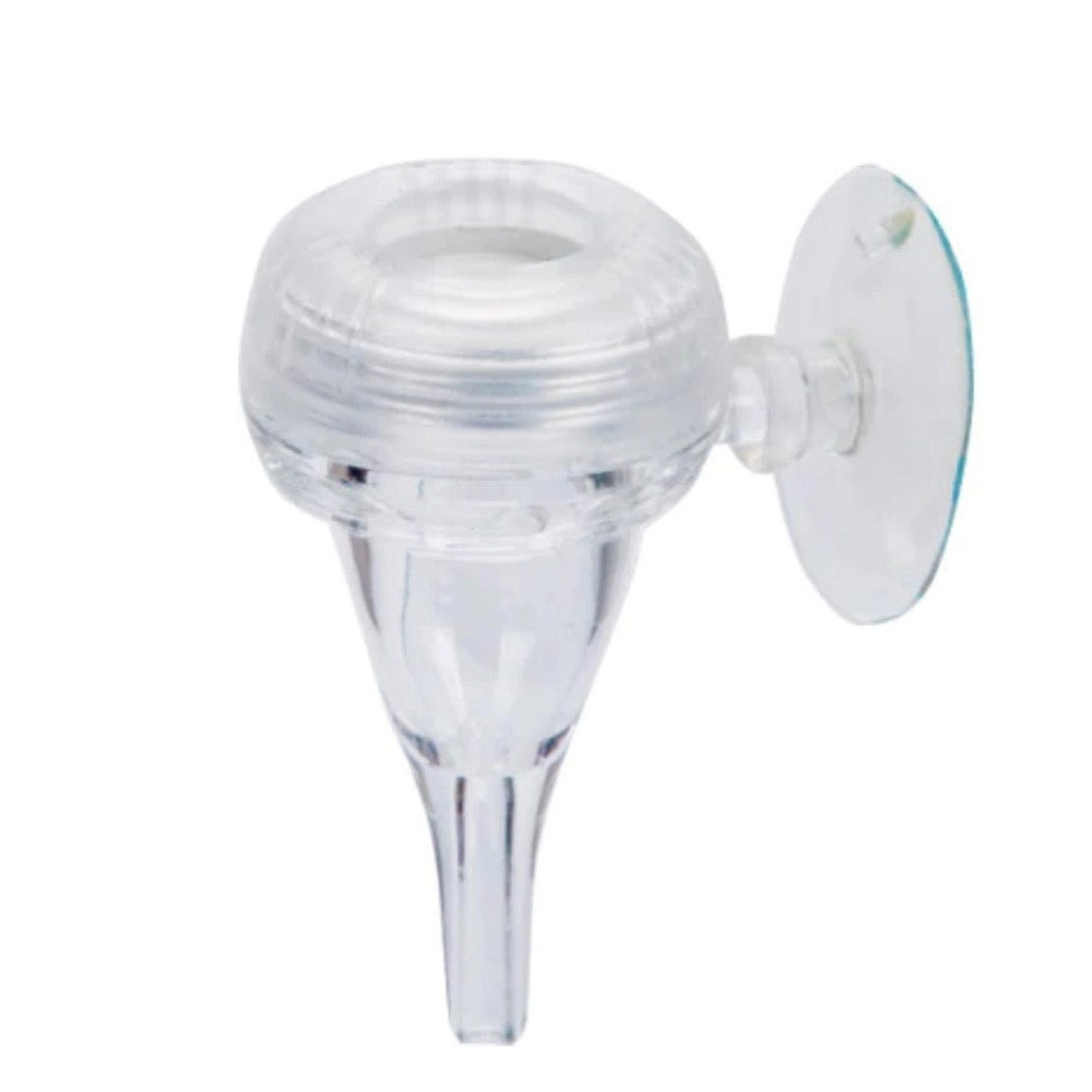 Ista Mini Ceramic CO2 Diffuser Cone - mini diffusore-contabolle conico di co2 in acrilico con attacco a ventosa e fermatubo
