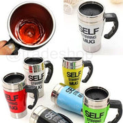 Trade Shop - Tazza Bicchiere Automescolante Self Stirring Mug Per Cappuccino Latte Colazione -