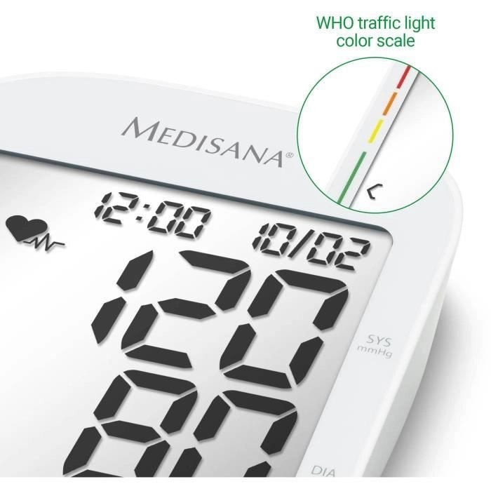 Sfigmomanometro parlante - MEDISANA - BU 535 - 6 lingue - Schermo grande - digit XXL - Misurazione aritmie - 240 Memorie