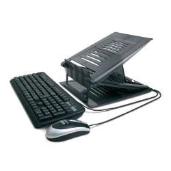 Kit supporto per notebook con mouse ottico usb e tastiera black soft  touch - XTMS100KM