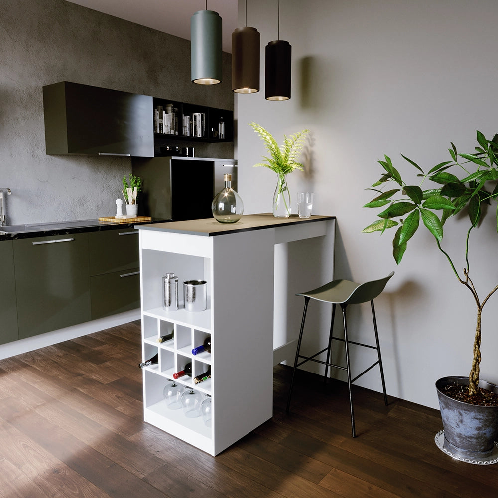 Vicco Tavolo bar alto Bianco/antracite 115 x 50 cm