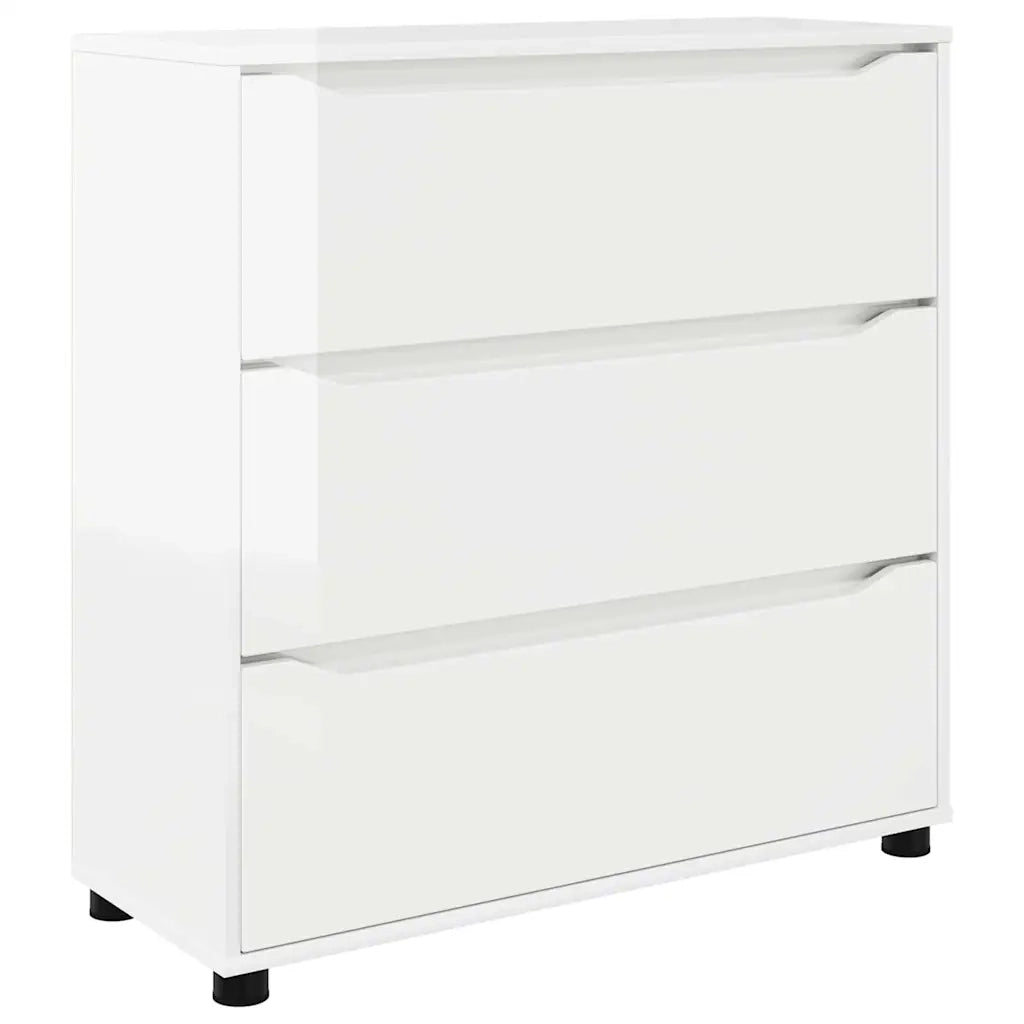 Armadio Bianco Lucido 80 x 31 x 81 cm Legno multistrato
