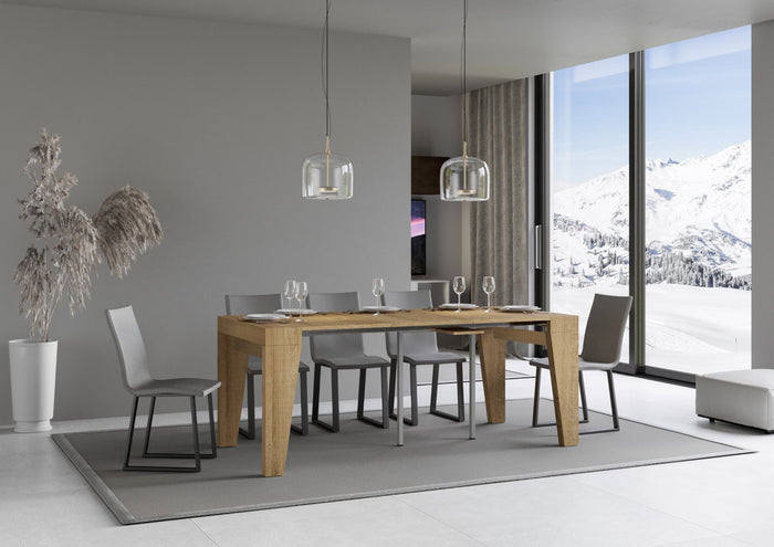 Consolle Allungabile 90-196x42x77 cm in Nobilitato Marrone