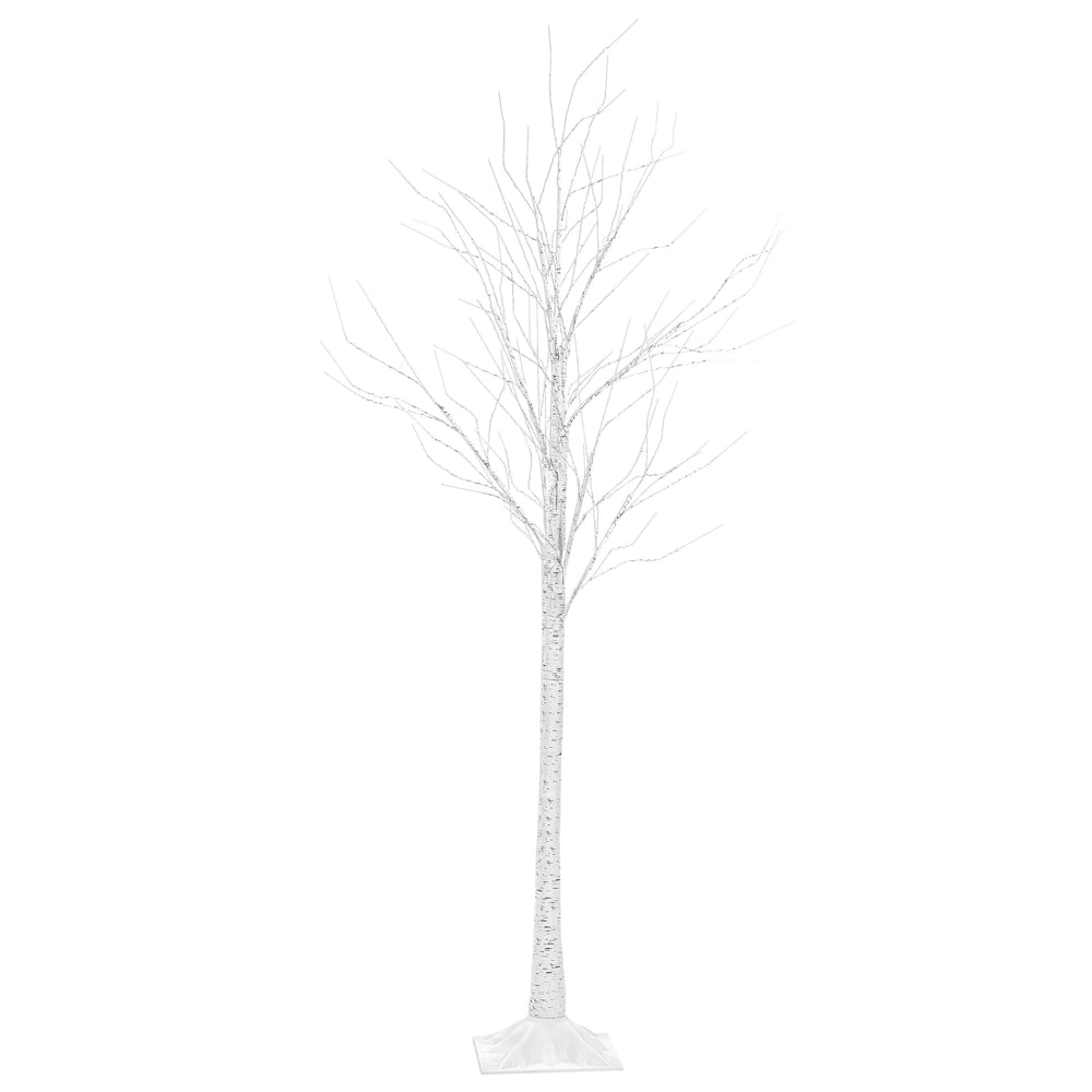 Albero di Natale in metallo con LED in metallo di colore bianco 190 cm per interni ed esterni