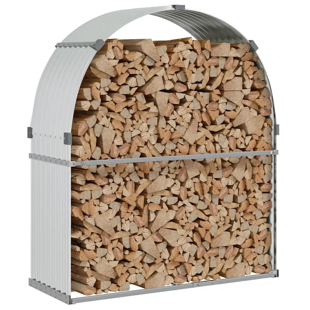 Portaceppi Argento 120x45x140 cm in Acciaio Zincato 364591