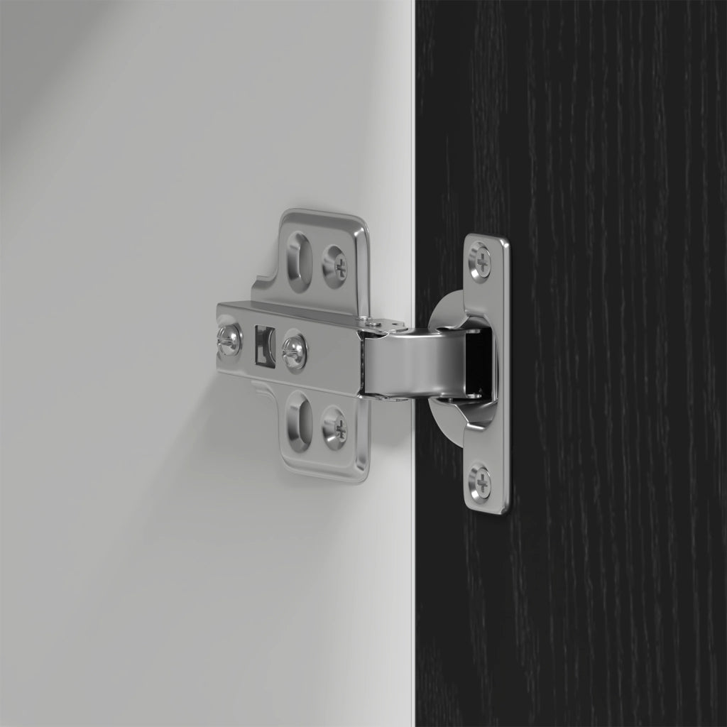 Cabinet Appeso in Rovere Nero - 80x31x60 cm - Realizzato in Legno Ingegnerizzato