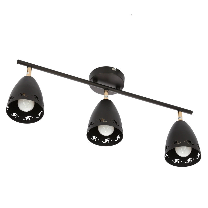 Plafoniera Candellux Coty 93-67173 3xE14 70cm nero/oro