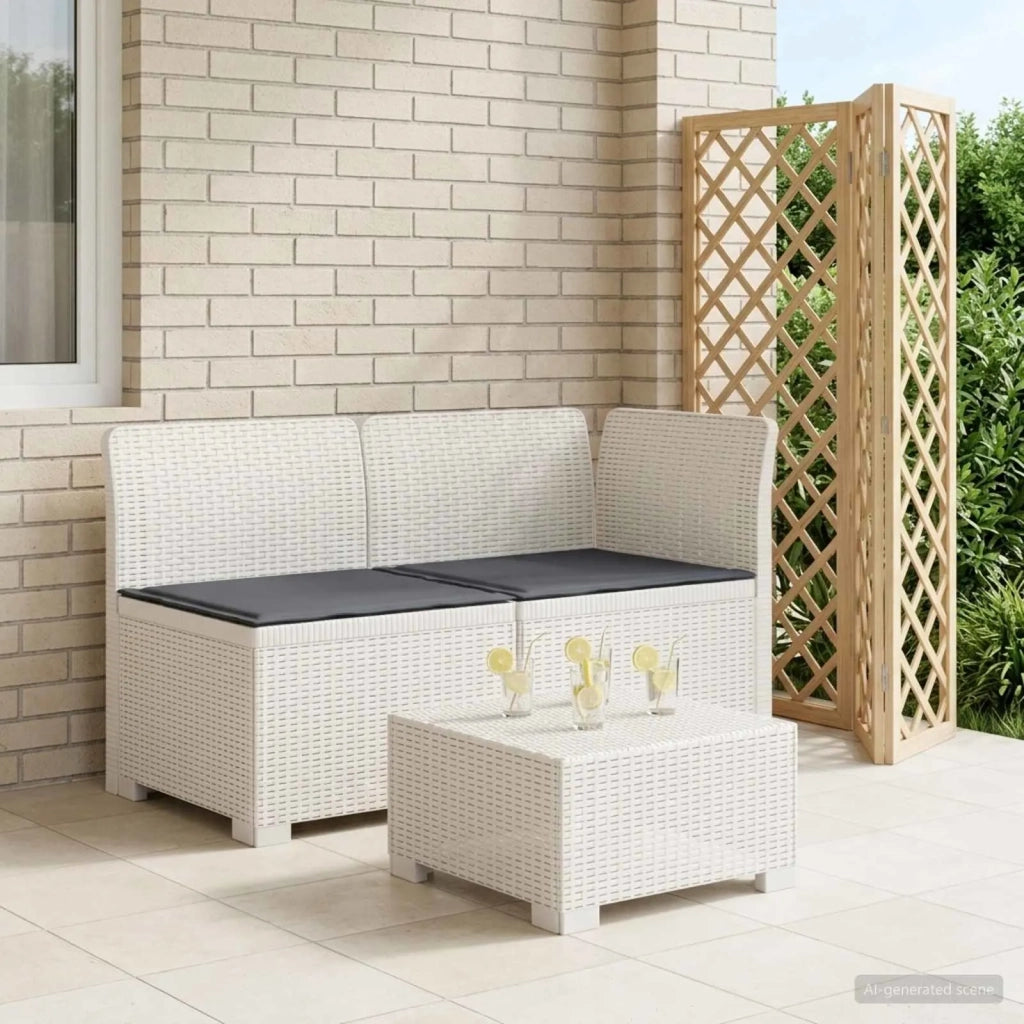 Divano da Giardino a 2 Posti con Cuscini Aspetto Rattan PP 8011935