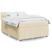 Giroletto a Molle con Materasso Crema 140x200 cm in Tessuto