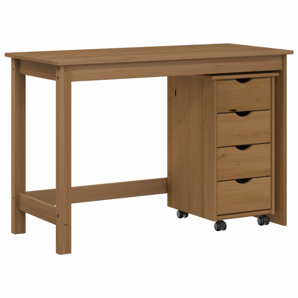 Set di Scrivania e Armadietto 2 pz Marrone Miele 3438770