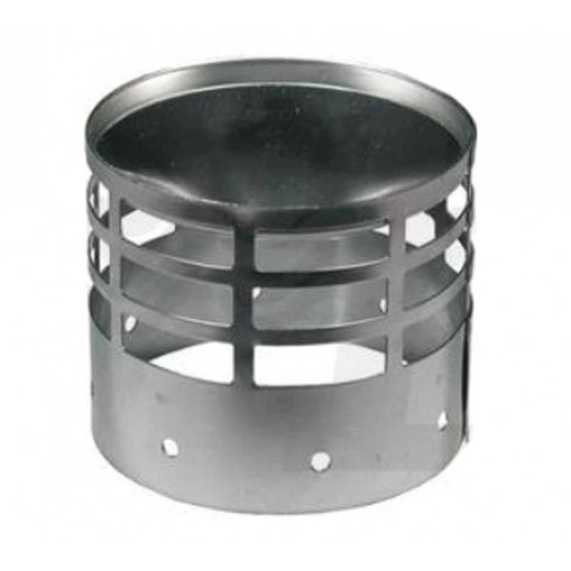 CAPPELLOTTO CAPPELLO GRIGLIA FINALE TUBO STUFA A PELLET INOX D.8 - UNIVERSALE