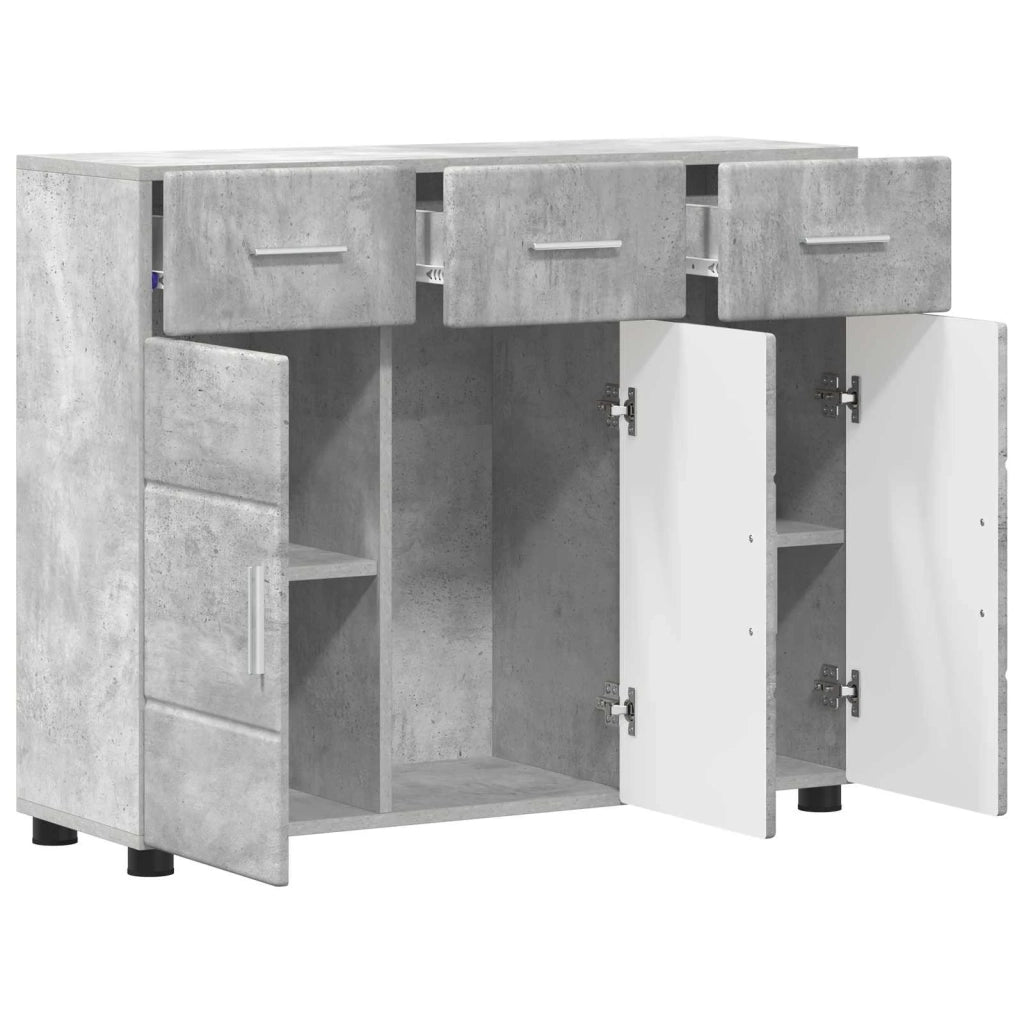 Credenza FLORIN 88,5 x 30,5 x 73 cm Grigio cemento 880314