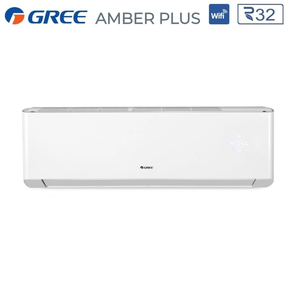 Climatizzatore Condizionatore Gree Dual Split Inverter serie AMBER PLUS 12+18 con GWHD(24)NK6OO R-32 Wi-Fi integrato 12000+18000