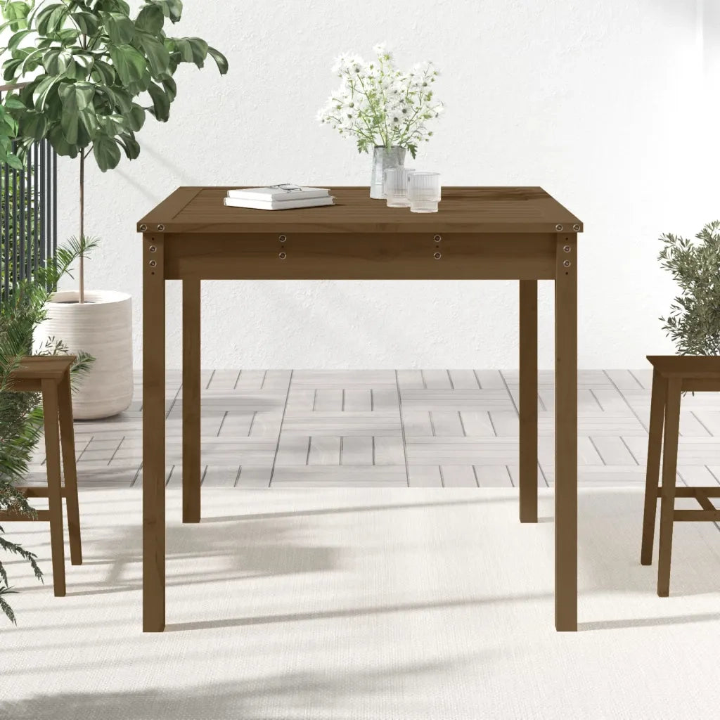 Tavolo da Giardino Ambra 82,5x82,5x76 cm Legno Massello di Pino 823965