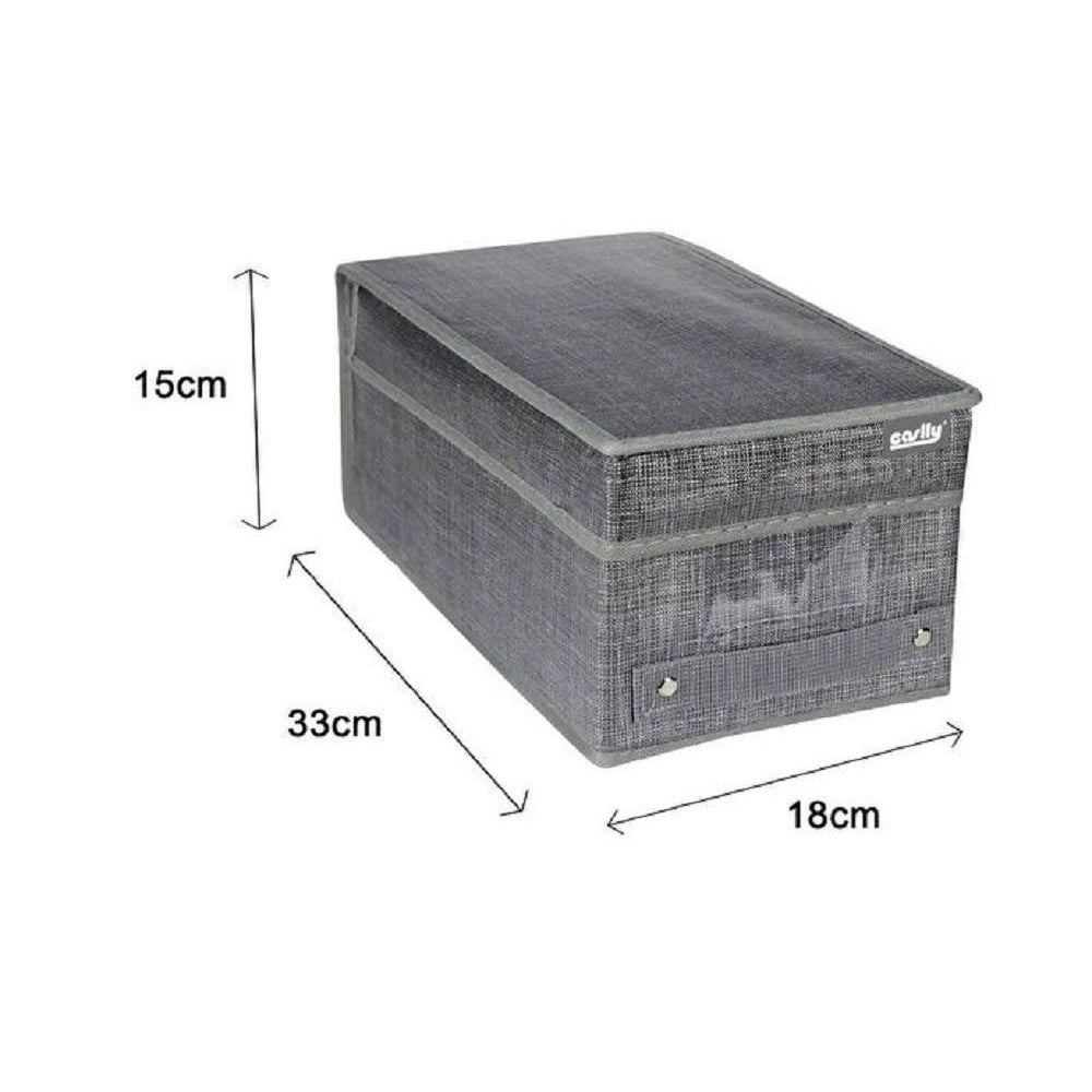 Trade Shop - Scatola Portadocumenti Da Ufficio Box Organizer Portatutto 18 X 33 X 15 Cm 69689 -