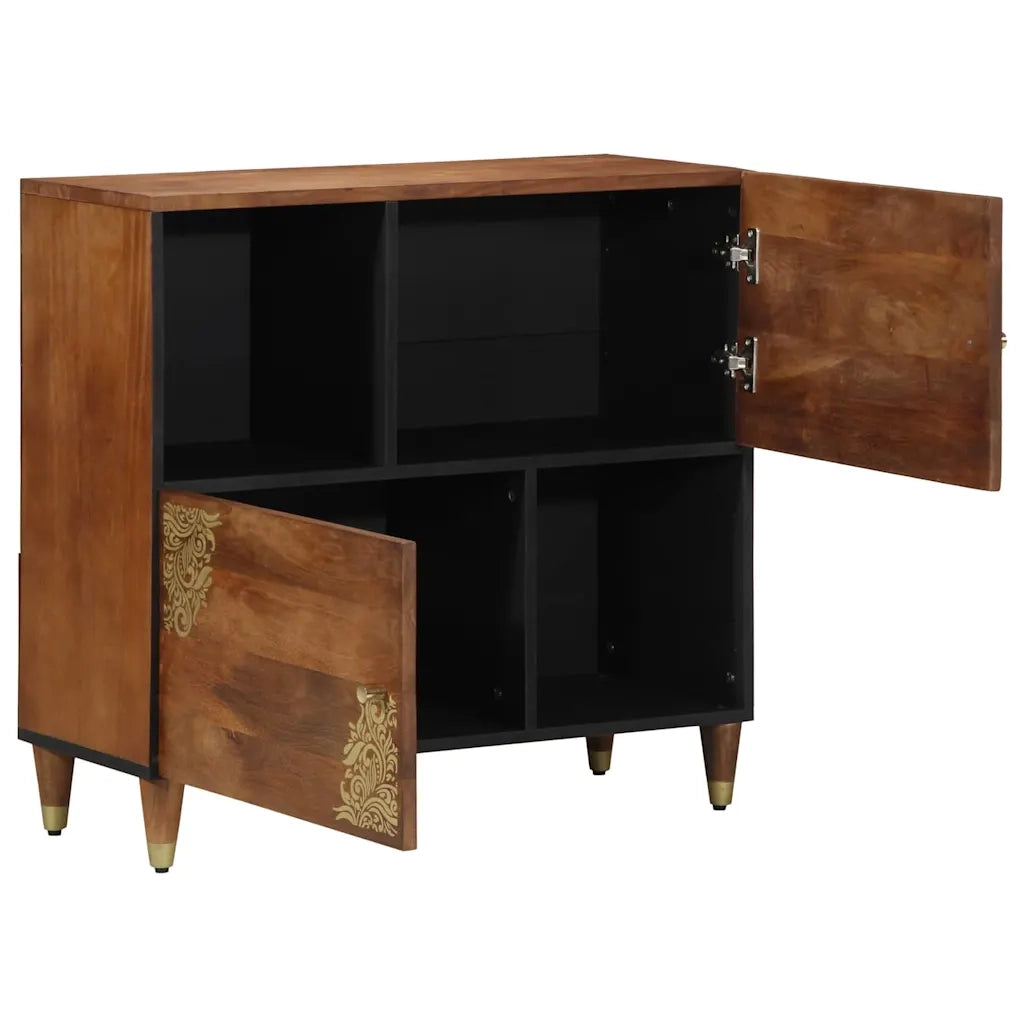 Credenza-Buffet-Armadio da cucina Marrone 80 x 33 x 75 cm Legno di mango massello