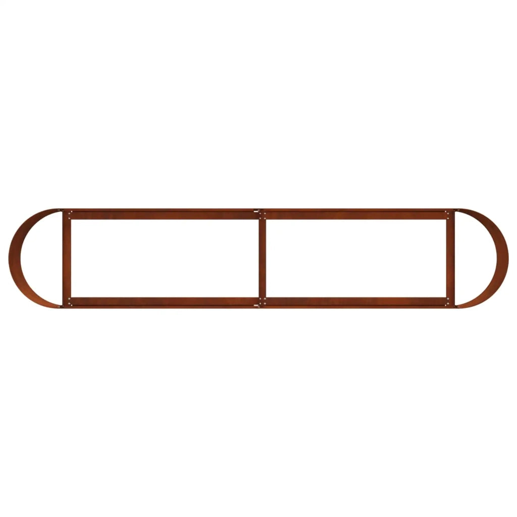 Letto rialzato da giardino Acciaio Corten 200 x 40 x 40 cm 8011697