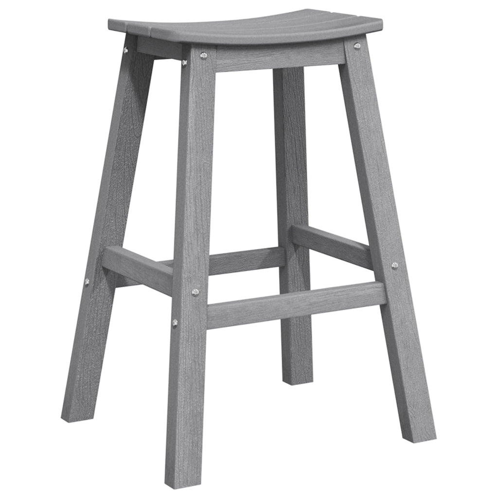 Sgabelli da Bar 2 pezzi Grigio Chiaro HDPE