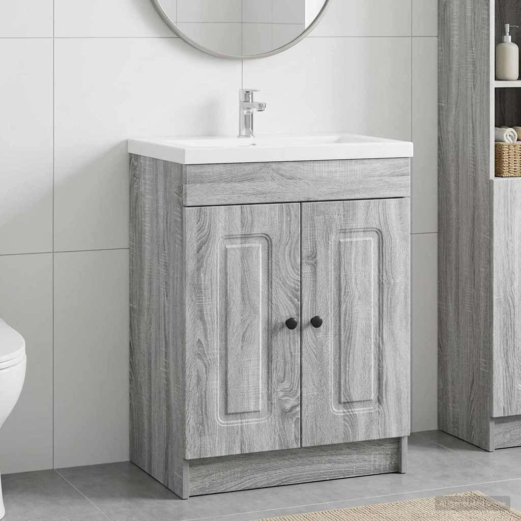 Mobiletto da bagno sotto il lavello Sonoma grigio 890020