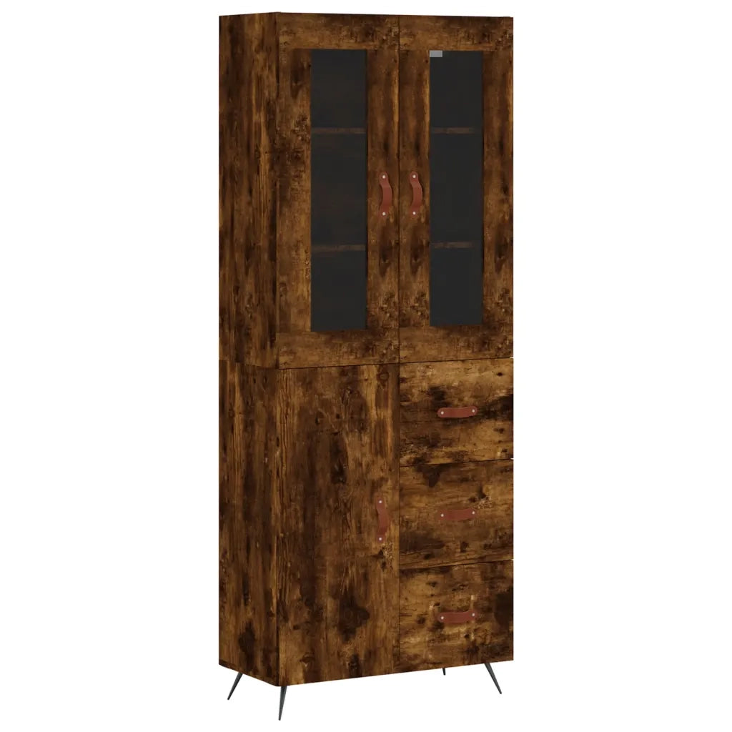 Credenza Rovere Fumo  69,5x34x180 cm in Legno Multistrato 3198446