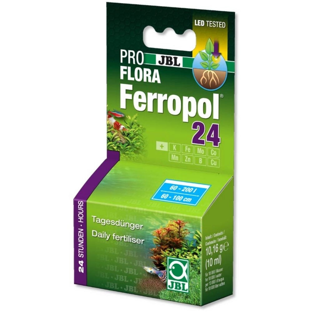 JBL ProFlora Ferropol 24 - Fertilizzante Liquido Giornaliero Fogliare completo con microelementi Formato: 10 ml