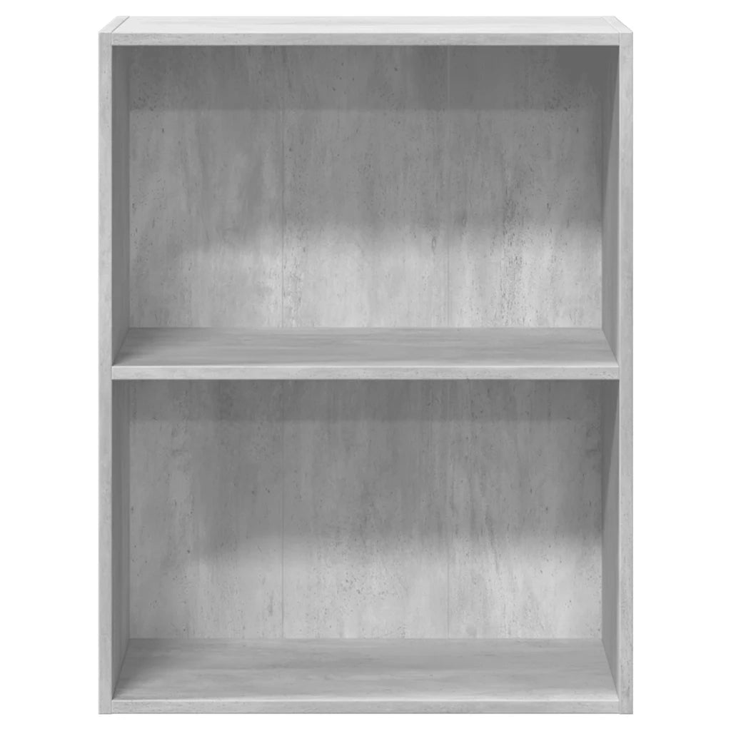 Libreria 2 Ripiani Grigio Cemento 60x30x76,5 Legno Multistrato 800967